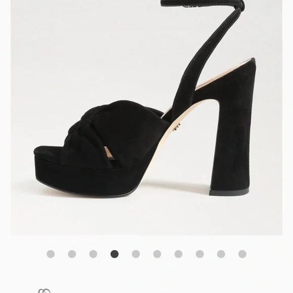 NIB Sam Edelman Black Kristen Platform Size 9 Sandals MSRP $180 - Picture 2 of 4
